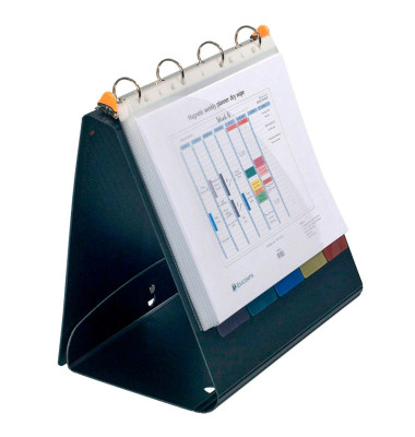 Tischringbuch ExaShow, 56034E, 32x29,5cm (BxH), schwarz, ohne Rollen, mit 2 Seitenarmen