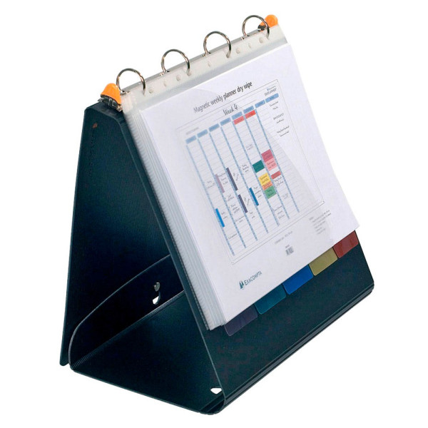 Exacompta Tischringbuch ExaShow, 56034E, 32x29,5cm (BxH), schwarz, ohne Rollen, mit 2 Seitenarmen 3130630560340 Exacompta