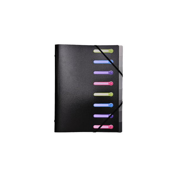 3130630561811 - Ordnungsmappe 56181E 8-teilig blanko schwarz A4 8 Fächer 3130630561811 Exacompta