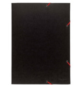 Eckspannmappe 59502E, A3 schwarz Karton 600g, mit 3 Einschlagklappen