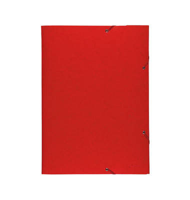 Eckspannmappe Nature Future 59503E, A3 rot Karton 600g, f&uuml;r ca. 100 Blatt, mit 3 Einschlagklappen