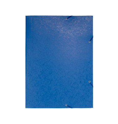 Eckspannmappe Nature Future 59507E, A3 blau Karton 600g, f&uuml;r ca. 100 Blatt, mit 3 Einschlagklappen