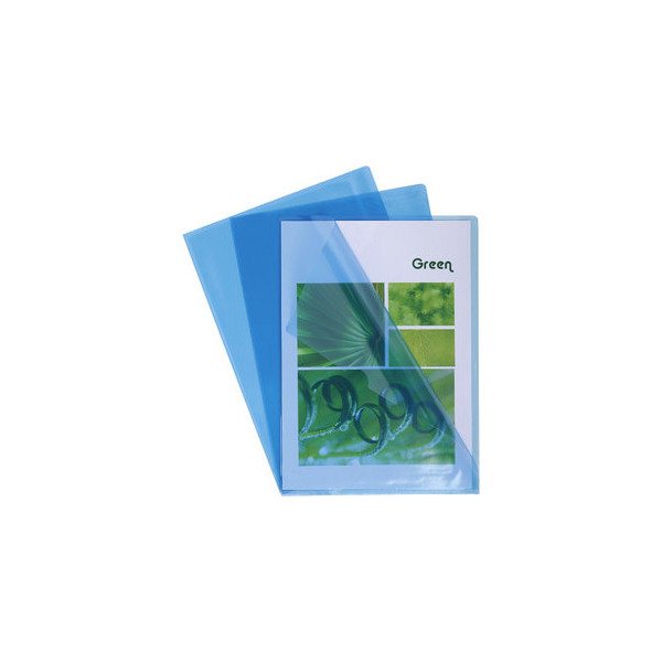 3157406855943 - Sichthüllen 660525E A4 blau klar glatt oben & rechts offen 013mm 3157406855943 10 Stück