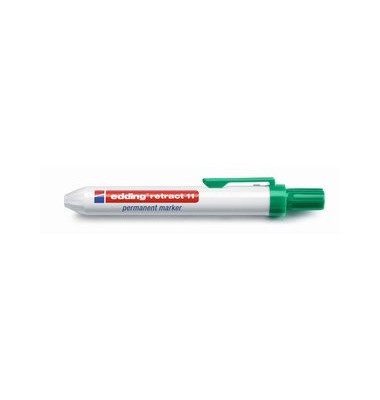 Permanentmarker retract 11, 4-11004, St&uuml;ck, gr&uuml;n, 1,5-3mm Rundspitze