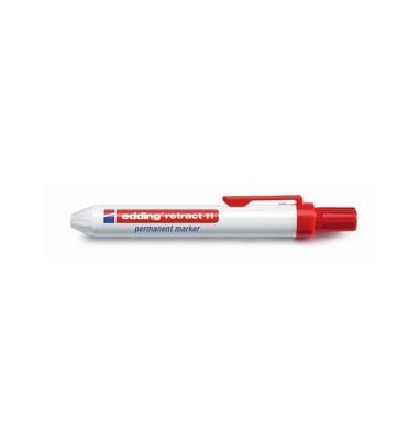 Permanentmarker retract 11, 4-11002, St&uuml;ck, rot, 1,5-3mm Rundspitze