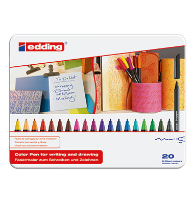 Faserschreiber 1200 20er-Etui farbig sortiert 0,5-1 mm Faserschreiber 1200 20er-Etui farbig sortiert 0,5-1 mm