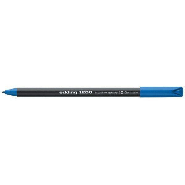 10 Stück Edding Faserschreiber 1200 hellblau 0,5-1mm 4004764033300 Edding