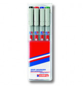 Folienstifte-Set, 151F/4S, 4-farbig sortiert, 0,6mm, Rundspitze