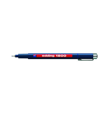 Fineliner 1800 profipen, 1800-01-003, dunkelblau (Schreibfarbe: blau), 0,25mm