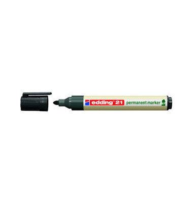 Permanentmarker 21 EcoLine, 4-21001, St&uuml;ck, schwarz, 1,5-3mm Rundspitze