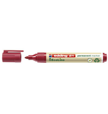 Permanentmarker 21 EcoLine, 4-21002, St&uuml;ck, rot, 1,5-3mm Rundspitze