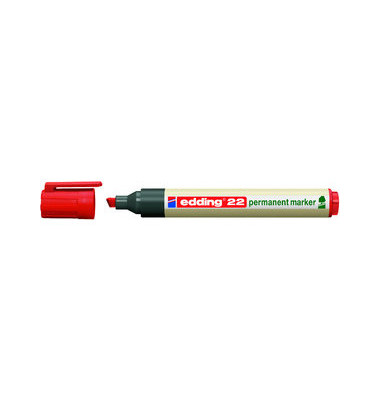 Permanentmarker 22 EcoLine, 4-22002, St&uuml;ck, rot, 1-5mm Keilspitze