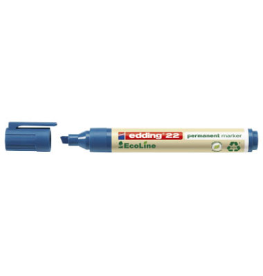 Permanentmarker 22 EcoLine, 4-22003, St&uuml;ck, blau, 1-5mm Keilspitze