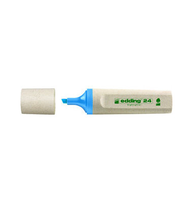 Textmarker Highlighter 24 EcoLine, 4-24010, hellblau, 2-5mm Keilspitze
