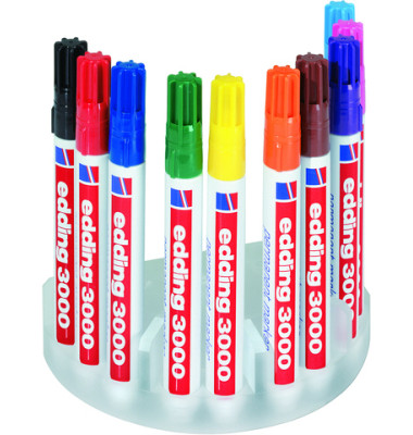 Permanentmarker-Set 3000, 4-3000-10, Packung, 10-farbig sortiert, 1,5-3mm Rundspitze