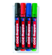 Permanentmarker 300 4er Etui farbig sortiert 1,5-3mm Rundspitze