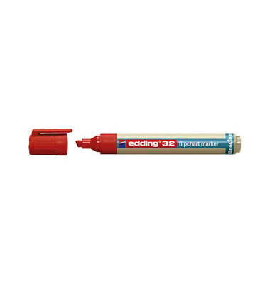 Flipchartmarker 32 Ecoline, 32-002, Stift, rot, 1-5mm Keilspitze