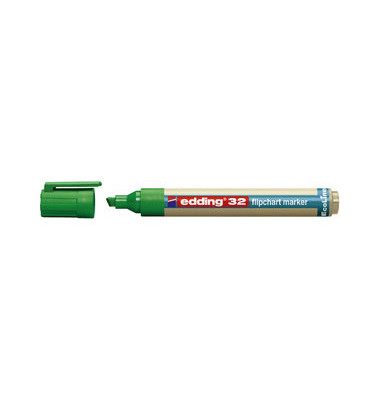 Flipchartmarker 32 Ecoline, 32-004, Stift, grün, 1-5mm Keilspitze