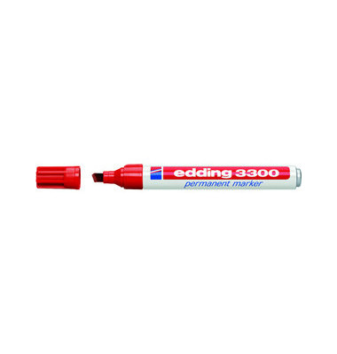 Permanentmarker 3300, 4-3300002, St&uuml;ck, rot, 1-5mm Keilspitze