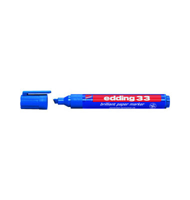 Permanentmarker 33 brilliant paper marker, 33-003, St&uuml;ck, blau, 1-5mm Keilspitze