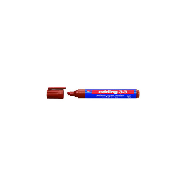 10 Stück Edding Permanentmarker, 33-007, Stück, braun, 1-5mm Keilspitze 4004764064632 Edding