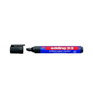 Permanentmarker 33 brilliant paper marker, 33-001, St&uuml;ck, schwarz, 1-5mm Keilspitze