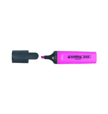 Textmarker Highlighter, 345-009, neonrosa, 2-5mm Keilspitze