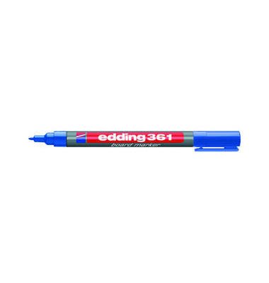 Boardmarker 361, 4-361003, Stift, blau, 1mm Rundspitze