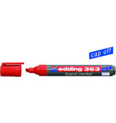 Boardmarker 363, 4-363002, Pack, rot, 1-5mm Keilspitze