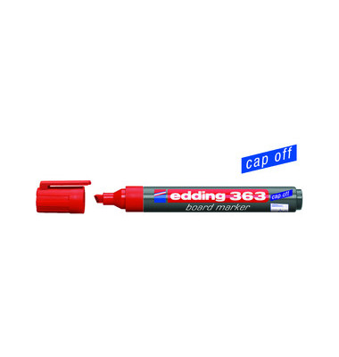Boardmarker 363, 4-363002, Packung, rot, 1-5mm Keilspitze