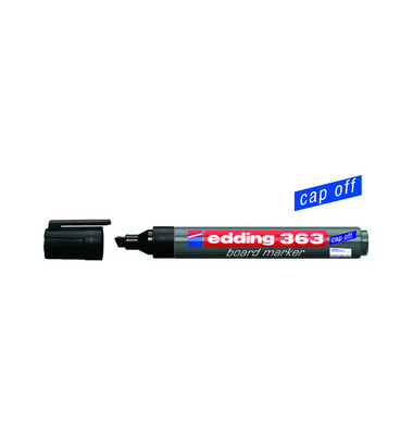 Boardmarker 363, 4-363001, Packung, schwarz, 1-5mm Keilspitze