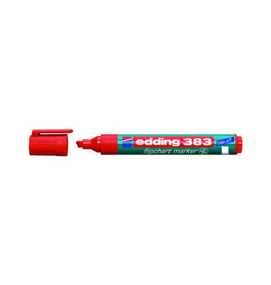 Flipchartmarker 383, 4-383002, Pack, rot, 1-5mm Keilspitze