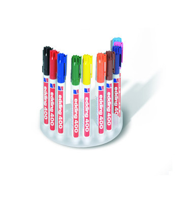 Permanentmarker-Set 400, 400-4S, Packung, 4-farbig sortiert, 1mm Rundspitze