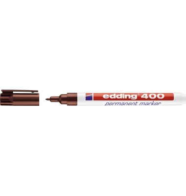 Permanentmarker 400, 4-400007, St&uuml;ck, braun, 1mm Rundspitze