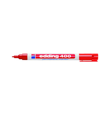 Permanentmarker 400, 4-400002, St&uuml;ck, rot, 1mm Rundspitze