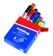 Permanentmarker-Set 500, 4-500999, Packung, 10-farbig sortiert, 2-7mm Keilspitze