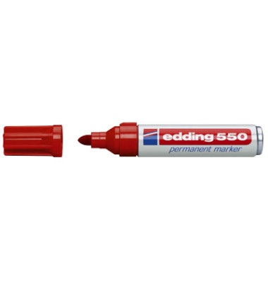 Permanentmarker 550, 4-550002, St&uuml;ck, rot, 3-4mm Rundspitze