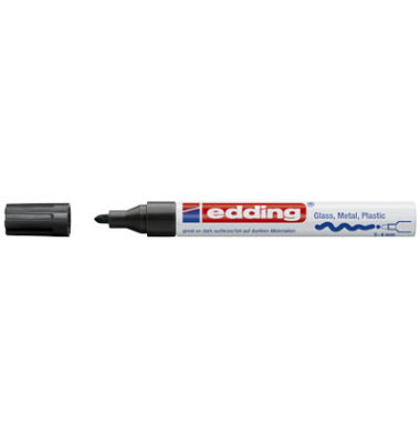 Lackmarker 750, 4-750001, Stift, schwarz, 2-4mm Rundspitze
