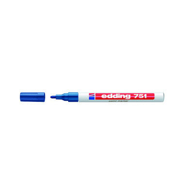 Lackmarker 751, 4751003, Stift, blau, 1-2mm Rundspitze