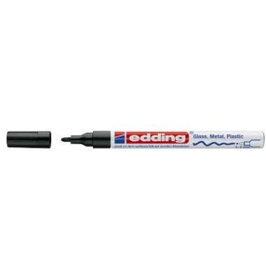 Lackmarker 751, 4751001, Stift, schwarz, 1-2mm Rundspitze
