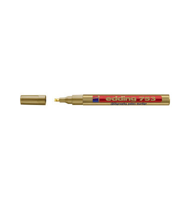 Lackmarker 753, 4753053, Stift, gold, 1-2,5mm Calligraphyspitze