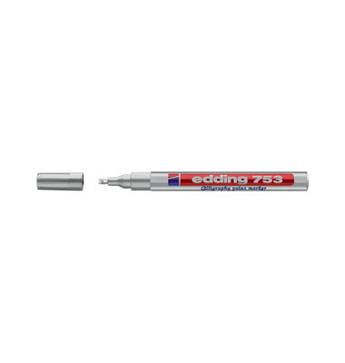Lackmarker Glanzlack-Marker, 4-753054, Stift, silber, 1-2,5mm Calligraphyspitze