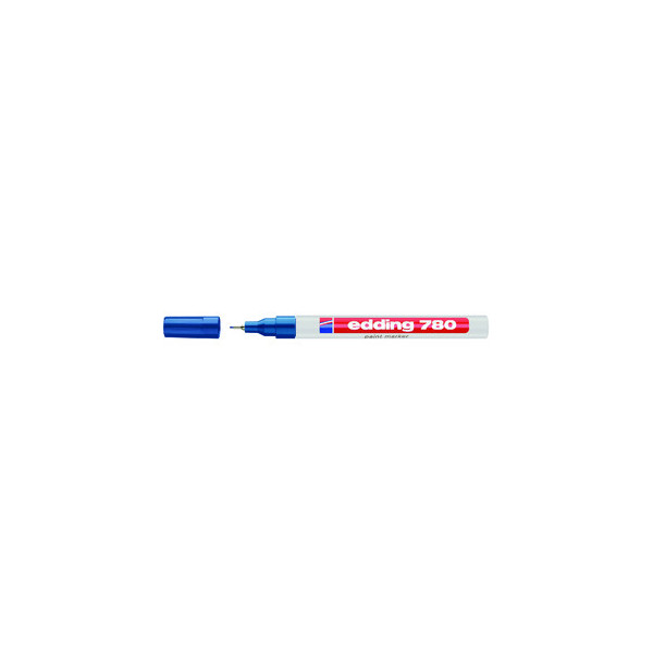 4004764023097 - edding 780 Permanent Lackmarker Blau Extra Fein Nadelspitze 08 mm Wasserbeständig