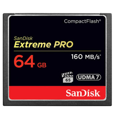 Speicherkarte Extreme PRO SDCFXPS-064G-X46, CompactFlash, keine Klassifizierung, bis 160 MB/s, 64 GB