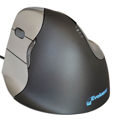 Vertikalmaus Vertical Maus 4 links, 7 Tasten, mit Kabel, USB-Kabel, Linkshänder, ergonomisch, optisch, anthrazit