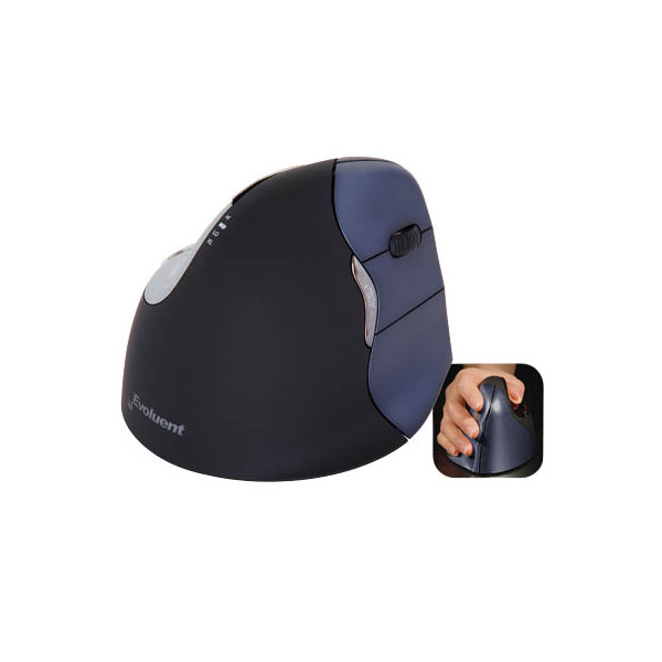 0852153014416 - Vertikalmaus Vertical Maus 4 Wireless rechts 7 Tasten kabellos USB-Funk ergonomisch hohe Aufl optisch schwarz blau 085215