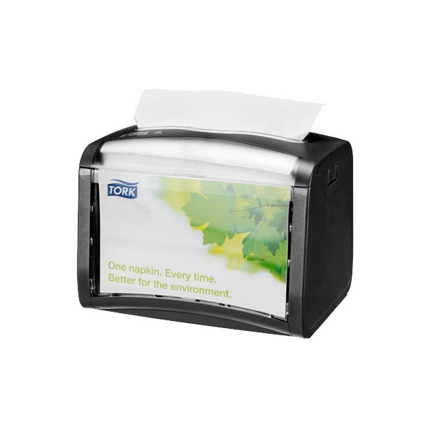 7322540660388 - Tork® Serviettenspender Xpressnap Fit® 272611 Einzelblattausgabe Füllstandanzeige Werbefläche L 150 x B 201 x H 155 mm Kunststoff schwarz