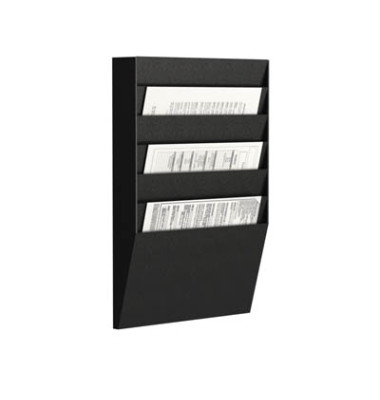 Sortiertafel quer 6 F&auml;cher A4 schwarz Au&szlig;enma&szlig;:50,2x31,1x7,9