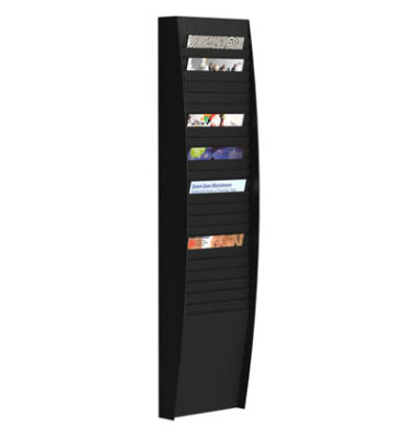Sortiertafel hoch 1x25 Fächer A4 schwarz, Außenmaß:112x27,3x12,9