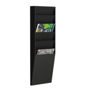 Sortiertafel hoch 6 Fächer A4 schwarz Außenmaß:71,2x23,6x8,3